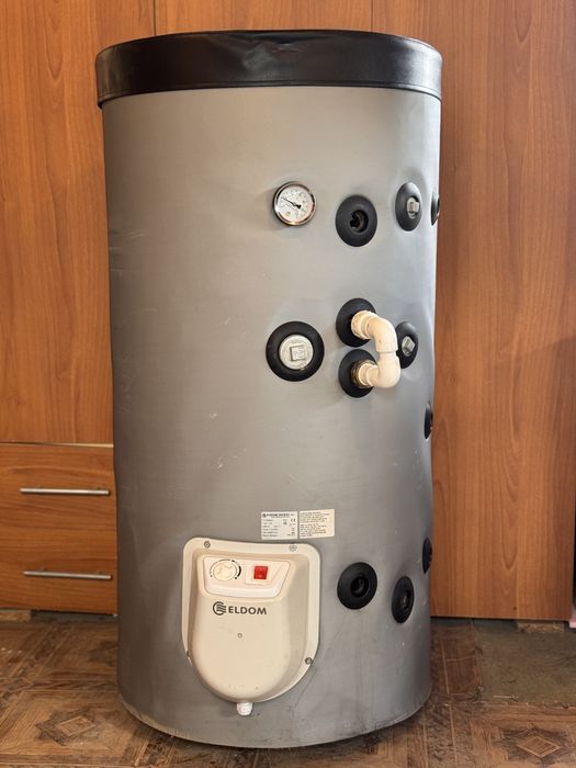 Boiler termoelectric Eldom FV15060S2, emailat, 2 serpentine fixe, 150 L, 3000 W