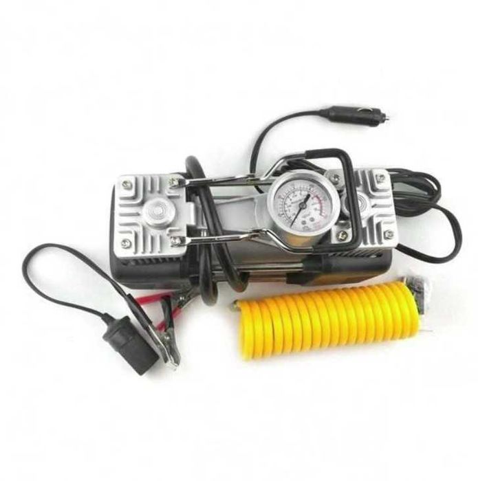 Compresor auto cu 2 cilindri, 12V, Metalic, Plus accesorii pana