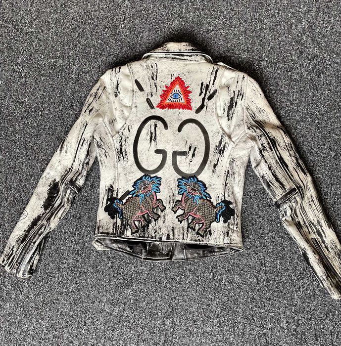 Естествена кожа яке Gucci