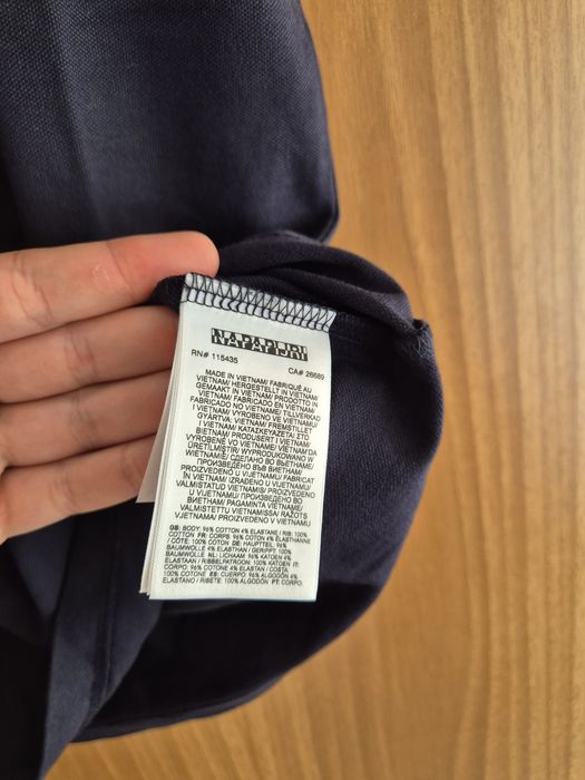 Tricou polo bleumarin Napapijri pentru barbati, marimea M, nou cu eticheta