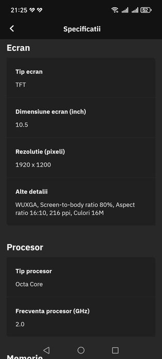 Tableta SAMSUNG Galaxy Tab A8, 10.5", 32GB, 3GB RAM, Wi-Fi + 4G, Dark