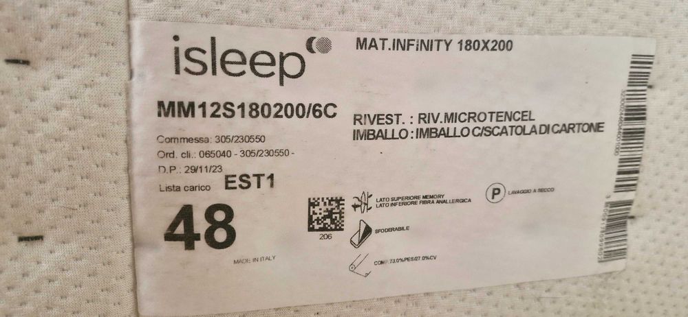 Матрак Isleep 180/200/30