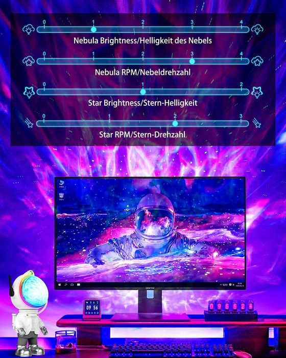 LBSTP Astronaut Galaxy Star Projector Light