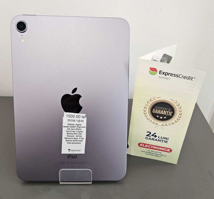 Tableta Apple A2567 iPad mini (AG35 B:35058.1) Garantie 2 Ani !