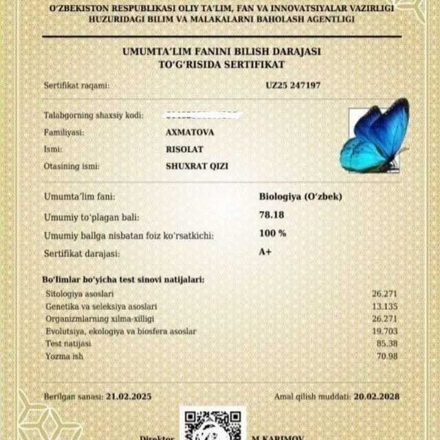 Biologiya kursi(onlayn)