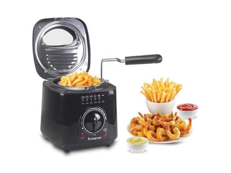 Компактен Фритюрник с Регулируем Термостат BEPER P101FRI100, 1L, 950W
