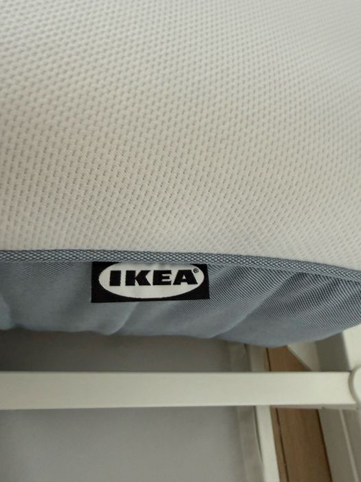 Pat IKEA VEVESTAD 90x200 + saltea VESTEROY ca noua + 3 cutii depozitare