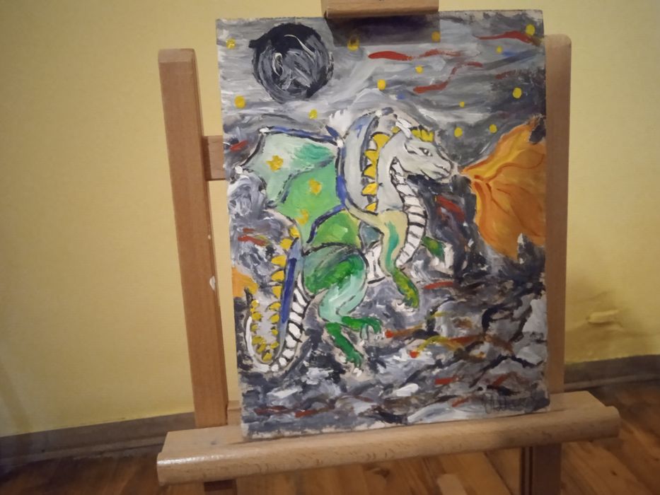 Картина рисувана от мен на дракон