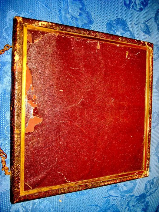B119-I-Oglinda Triptic Franta Patent 1876 Rama Dronze D`ore.