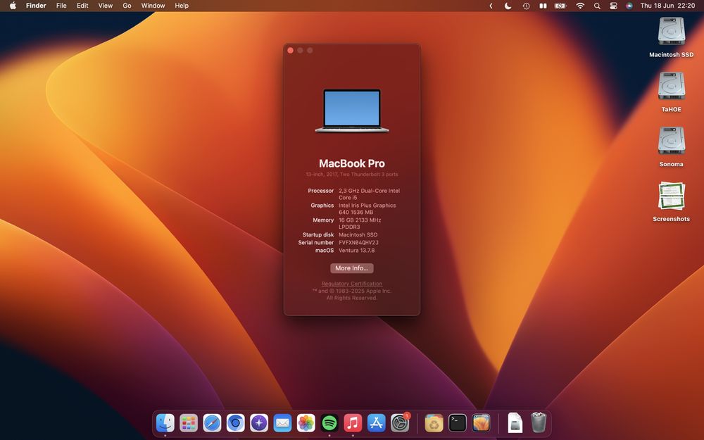 MacBook Pro 2017 - 16GB RAM