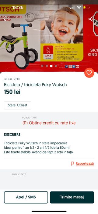 Tricicleta wutsch puky