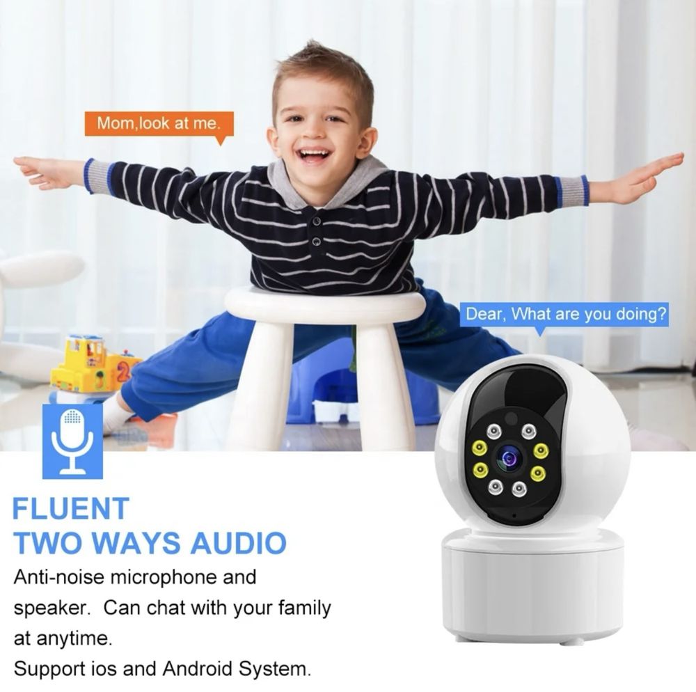 Камера Baby cam V380, 3 MP Wi-Fi для дома (следить за ребенком итд): 260  000 сум - Видеокамеры Ташкент на Olx