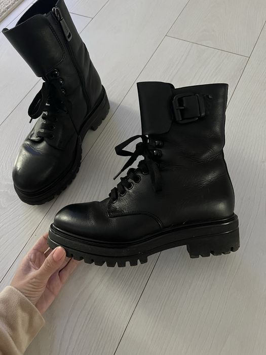 Bocanci din piele cu blanita Anna Cori