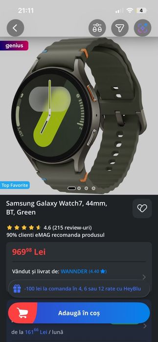 Smartwatch Samsung Galaxy Watch 7 BT Green