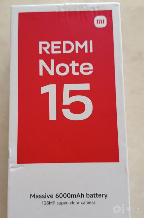 Telefon sotiladi Redmi Note 15 holati yangi 2 oy tutilgan faqat narxi