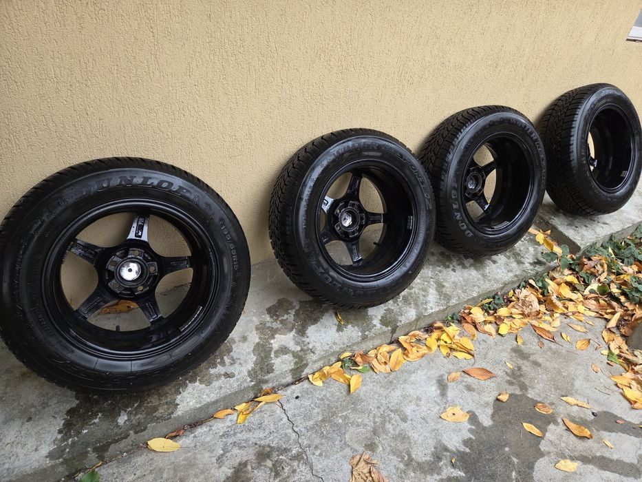 Set roți ford iarnă. Jante 5x108 + anvelope  Dunlop  winter response 195 65 15