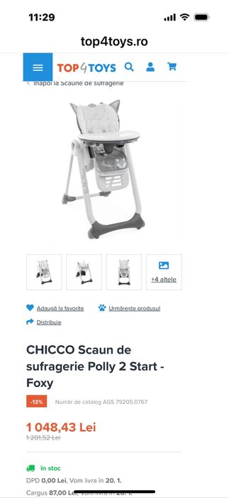 Scaun masa copii Chicco