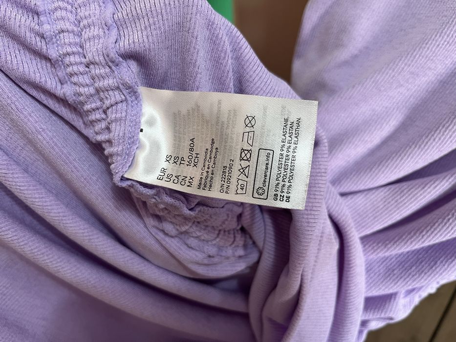 Rochie lila H&M, nepurtata, fara defecte - mărimea XS