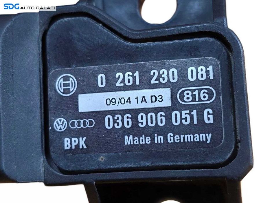 Senzor Presiune MAP Volkswagen Sharan 7N 1.4 TSI 2015 - 2022 Cod 036906051G 0261230081 [N4892]