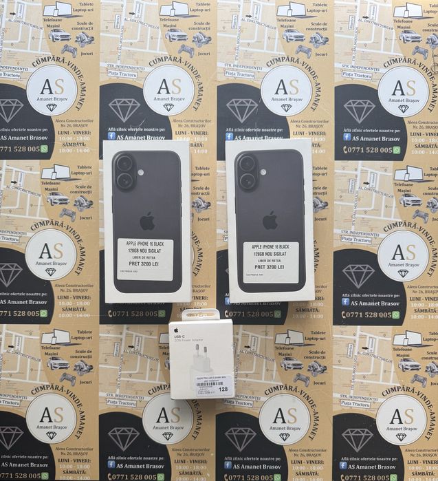 Apple iPhone 16 Black 5G 128Gb Nou Sigilat