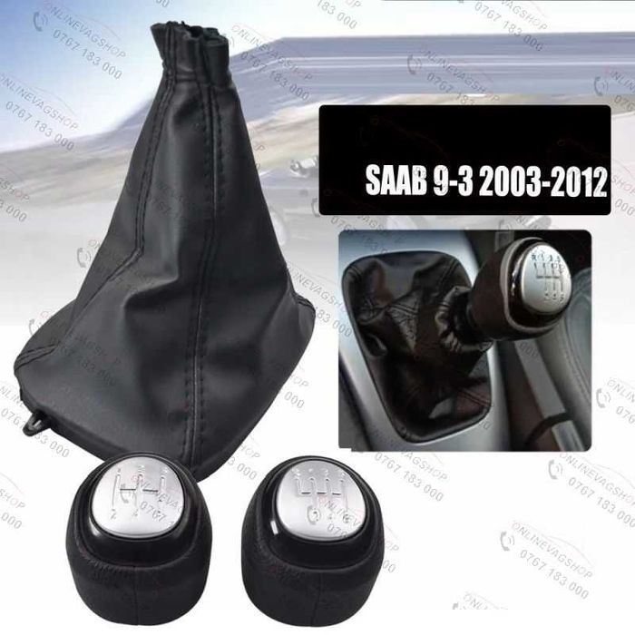 Nuca piele cu manson schimbator Saab 9-3 cu 5 sau 6 viteze