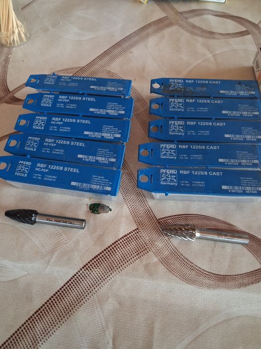 Freze carbură PFERD noi RBF 1225/8, freze metal/oțel/fontă, scule profesionale