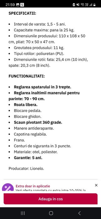 Vand tricicleta lionelo