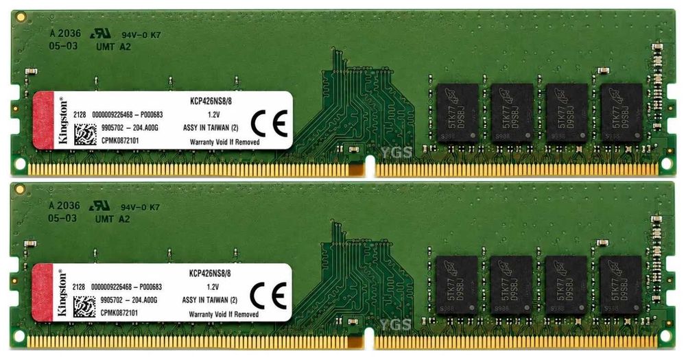 RAM 16GB 2x8gb Kingston 2666Mhz DDR4 за компютър