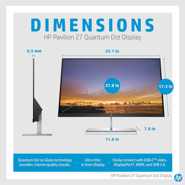HP Pavilion 27" Quantum Dot (2K / HDR) sotiladi!
