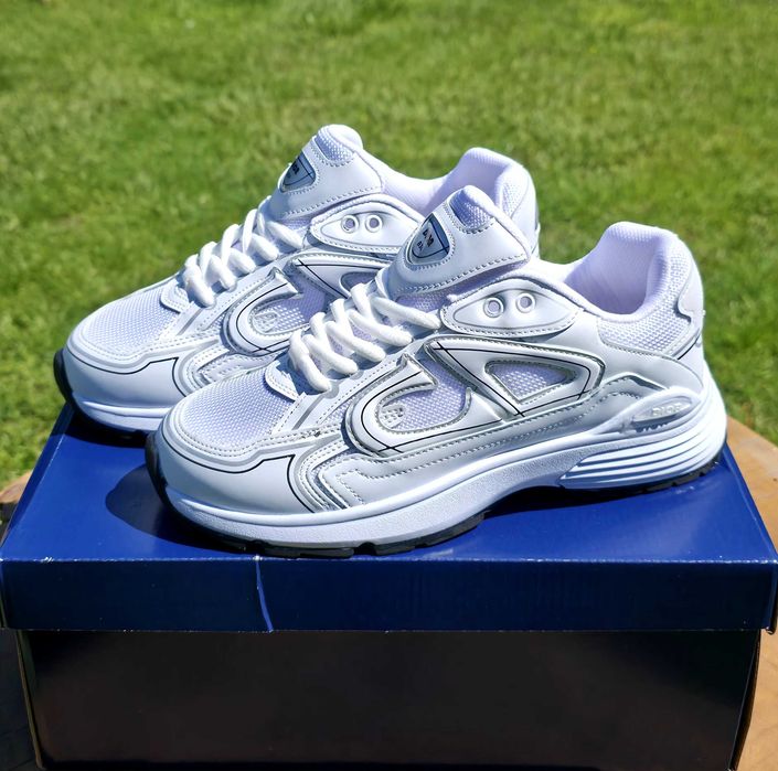 Дамски сникърси обувки Диор Reflective White Lux Sneakers