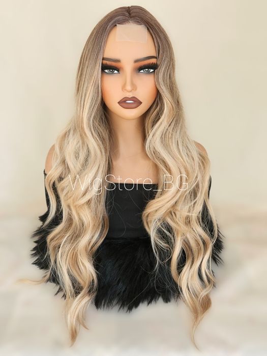 Lace front Руса къдрава перука 67см