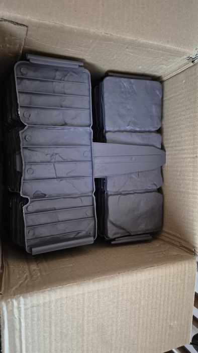 Gard de grădină / gazon aspect piatră, 41 buc., 10 m, plastic