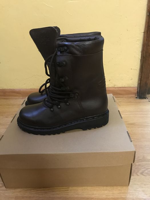 Bocanci piele militari maro