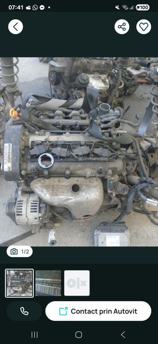 Motor 1.4 bby 55kw skoda fabia vw polo seat ibiza