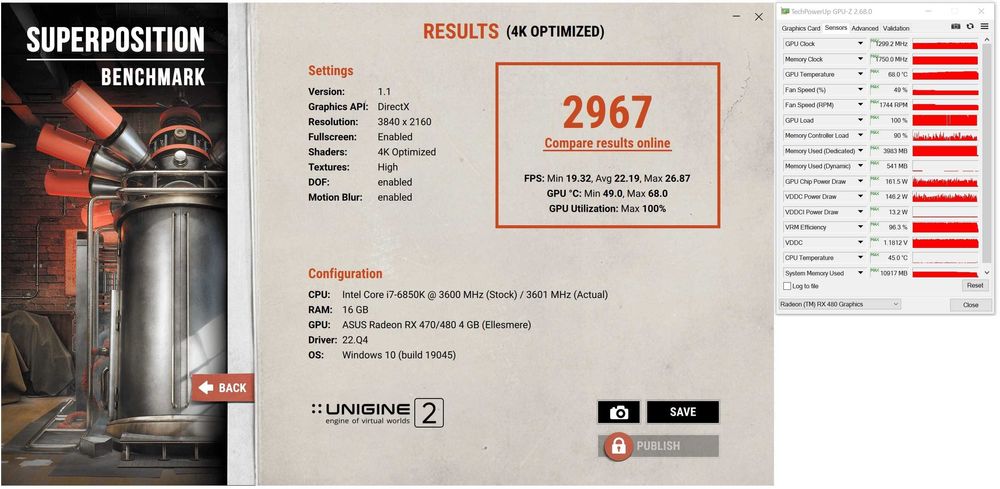ТОП състояние Видео карта GPU ASUS Radeon RX 480 4GB DUAL OC GDDR5
