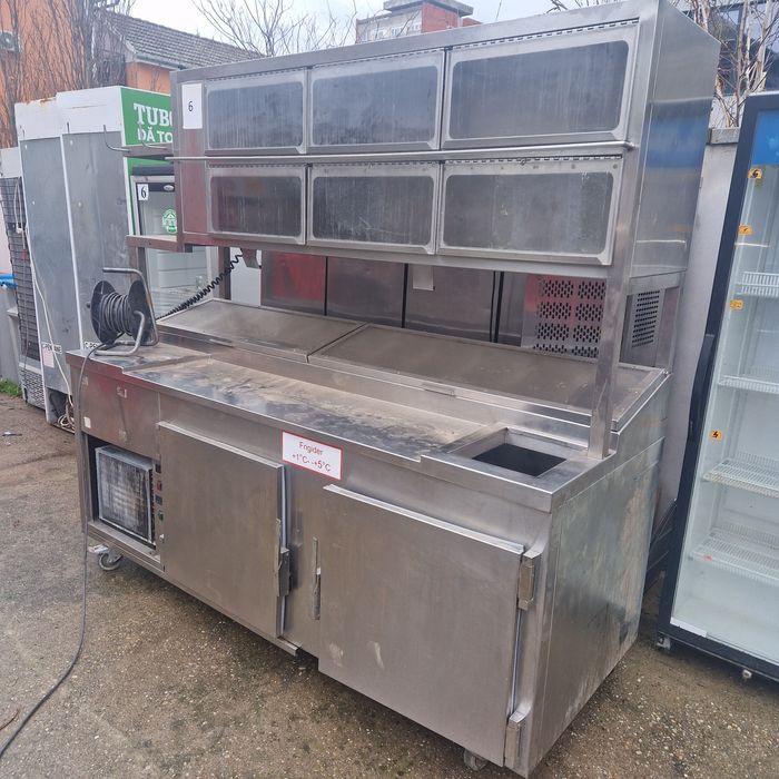 Mașina spălat vase cu capota, la 380v, program scurt