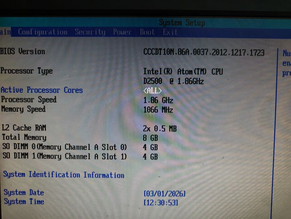 Intel Atom D2600 + 8gb RAM ITX