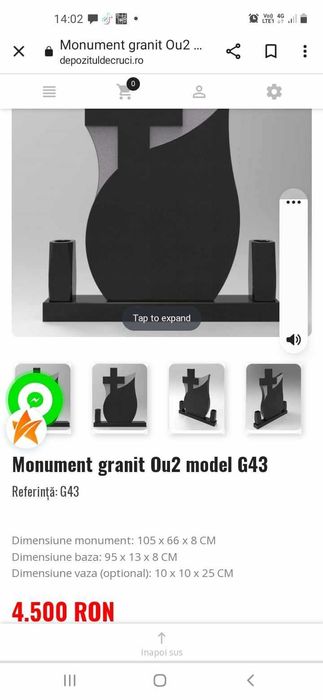 Oferta!!! Vand Cruce monument granit Ou2