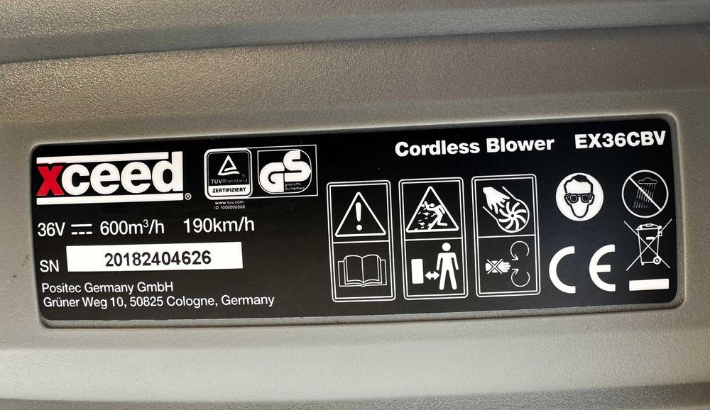 Xceed EX36CBV - Акумулаторна духалка 36V