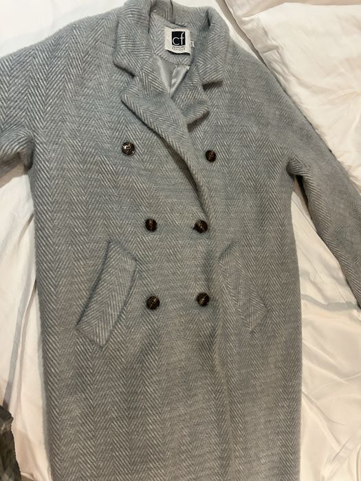 Теплое зимнее пальто под альпака