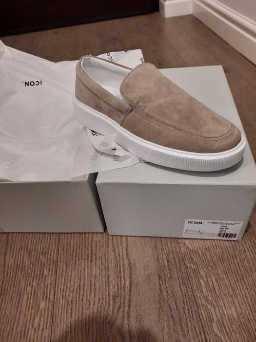 Pantofi slip-on clasic piele intoarsa 40 ICON