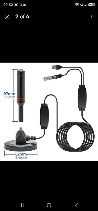 Antenă TV DVB-T2 Full HD Activă 30 dBi