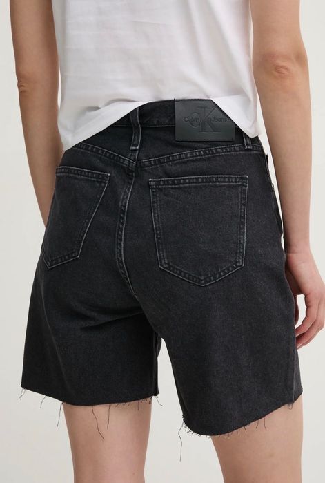 Calvin Klein черно къси дънкови панталонки бермуди