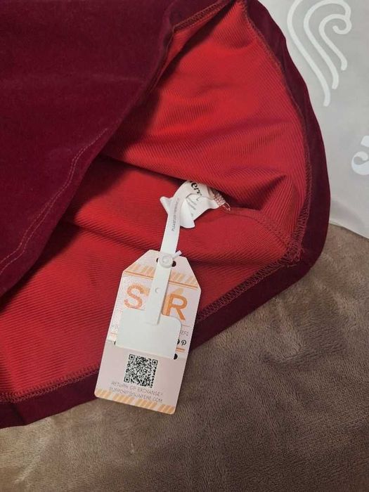 Коледна рокля бордо червена  кадифе