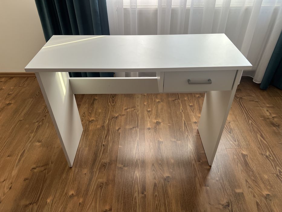 Birou alb cu sertar – 100 × 40 × 75 cm