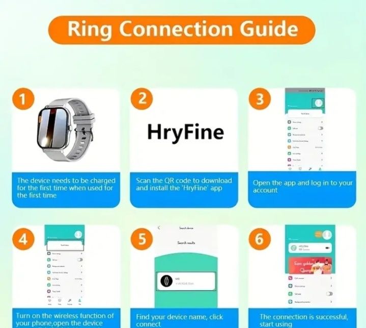 Нов Full-Touch HD смарт часовник за мъже и жени, включващ безжично наб
