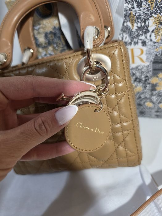 Дамска чанта Christian Dior Mini Lady Dior Limited Caramel