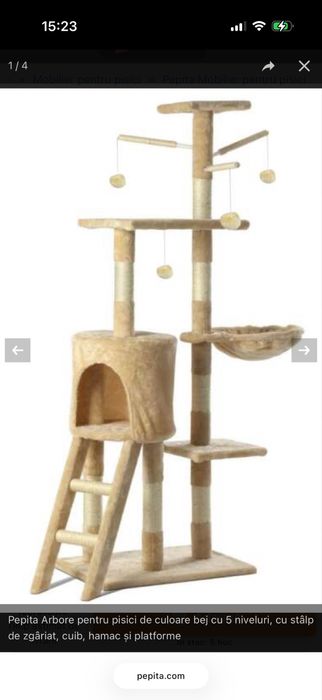 Centru de distractie pentru pisici cu 5 etaje