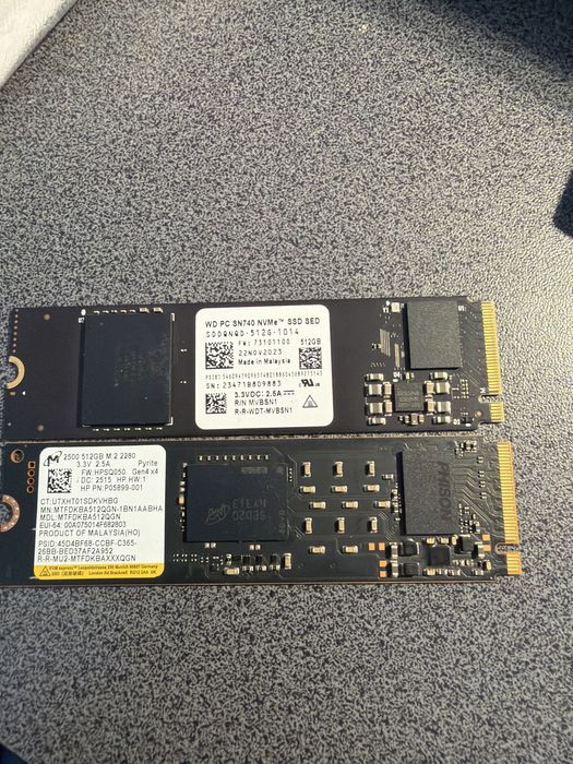 Ssd M2 nvme 512g pcie gen4x4 WD Micron