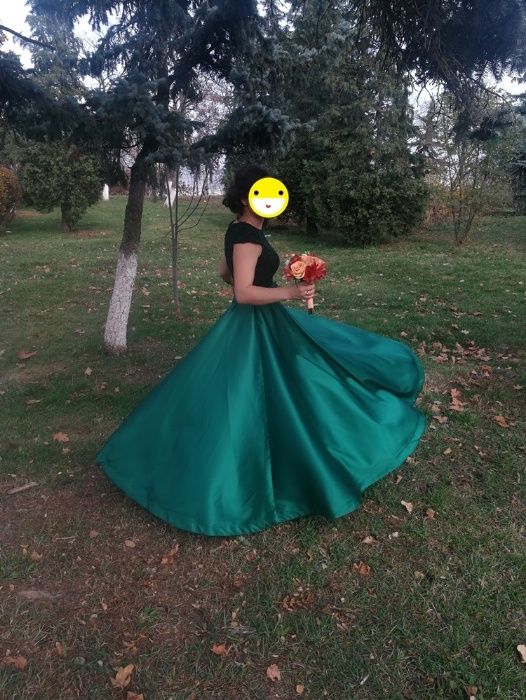 Rochie verde pt evenimente, nr.40